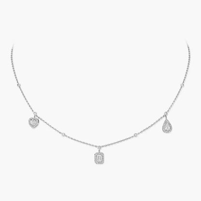 [Renovia Jewelry]My Twin Diamond Necklace in Silver