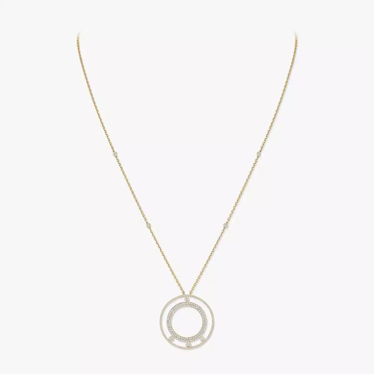 [Renovia Jewelry]Move Romane Long Pave_-Set Diamond Necklace
