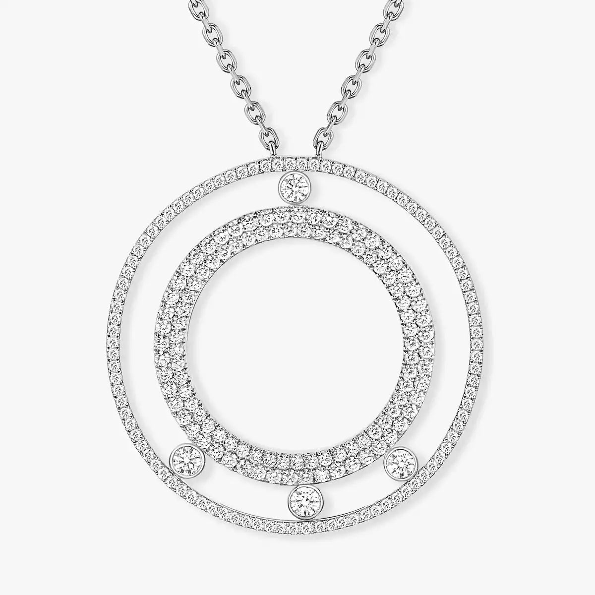 [Renovia Jewelry]Move Romane Long Pave_-Set Diamond Necklace