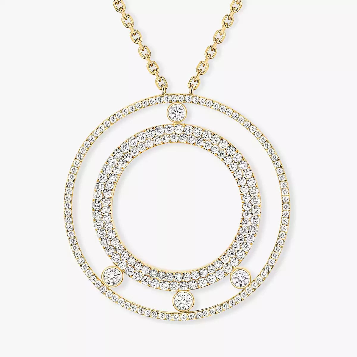[Renovia Jewelry]Move Romane Long Pave_-Set Diamond Necklace