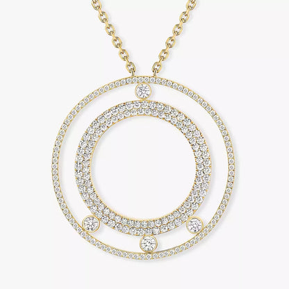 [Renovia Jewelry]Move Romane Long Pave_-Set Diamond Necklace