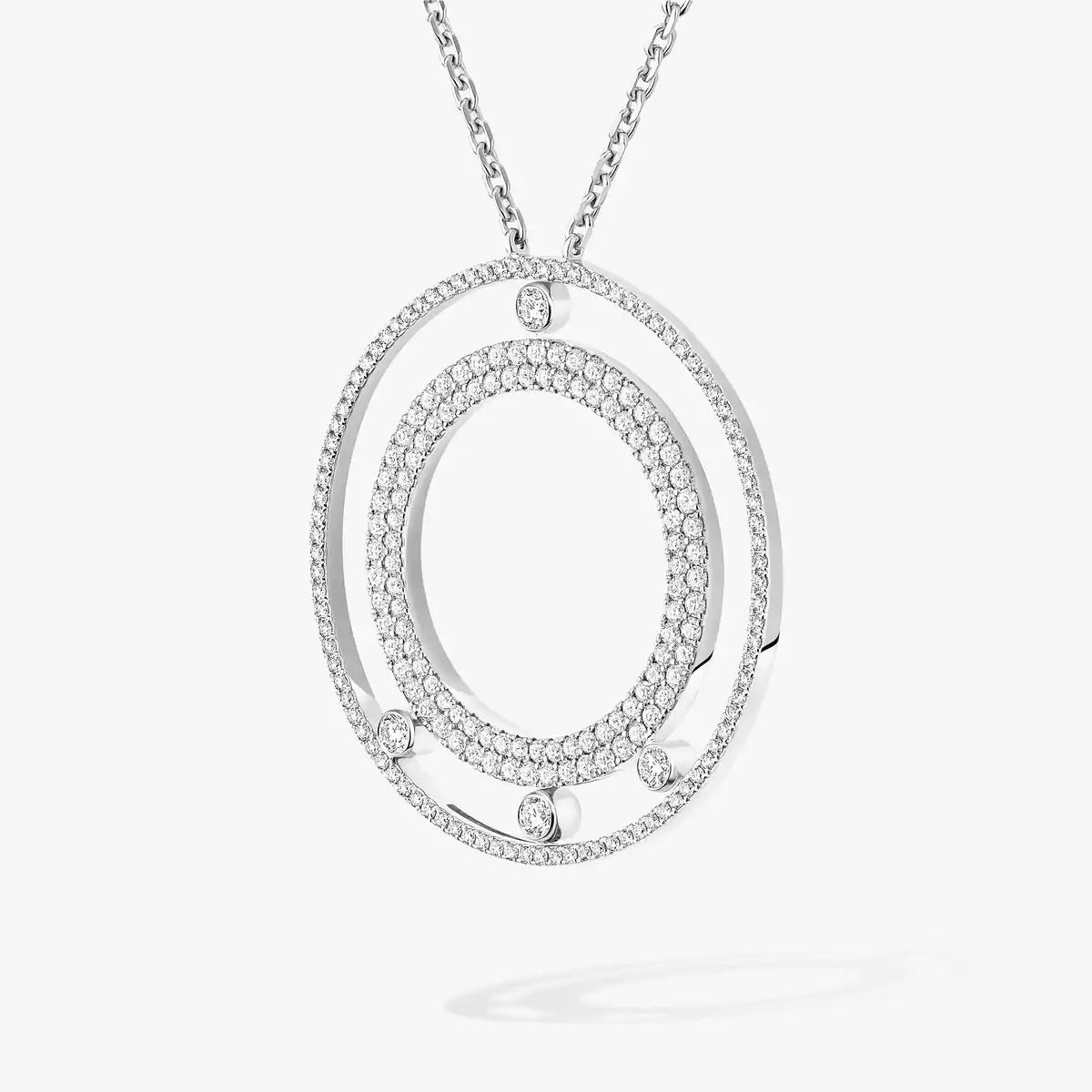 [Renovia Jewelry]Move Romane Long Pave_-Set Diamond Necklace