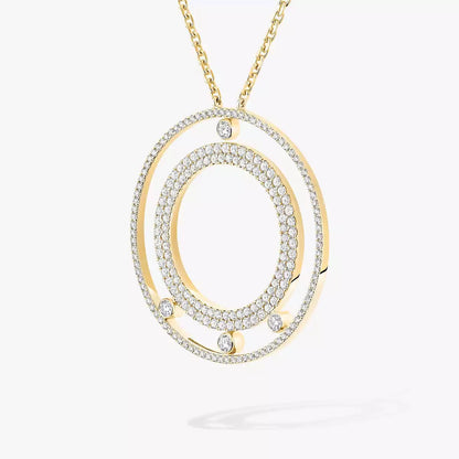 [Renovia Jewelry]Move Romane Long Pave_-Set Diamond Necklace