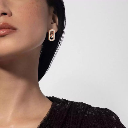 [Renovia Jewelry]So Move Pave_-Set Diamond Earrings in Silver