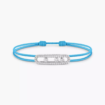 [Renovia Jewelry]MK Care(s) pink cord pavé bracelet