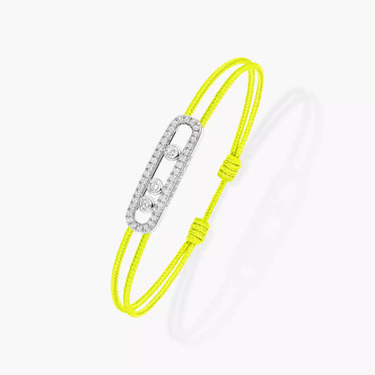 [Renovia Jewelry]MK Care(s) pink cord pavé bracelet
