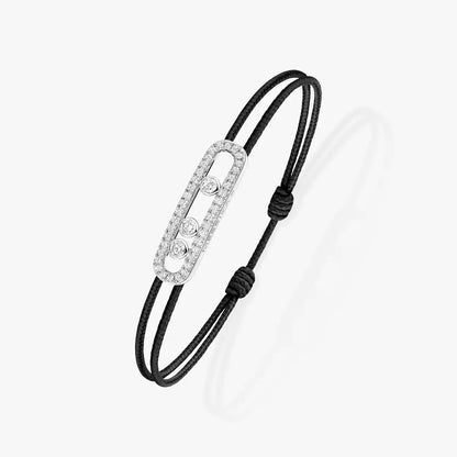 [Renovia Jewelry]MK Care(s) pink cord pavé bracelet
