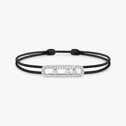 [Renovia Jewelry]MK Care(s) pink cord pavé bracelet