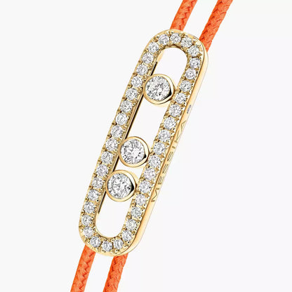 [Renovia Jewelry]MK Care(s) pink cord pavé bracelet