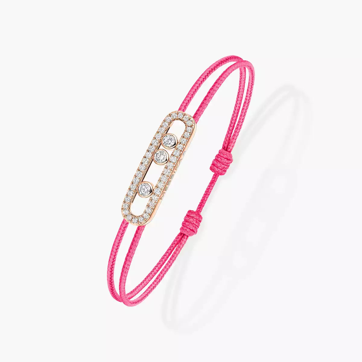 [Renovia Jewelry]MK Care(s) pink cord pavé bracelet