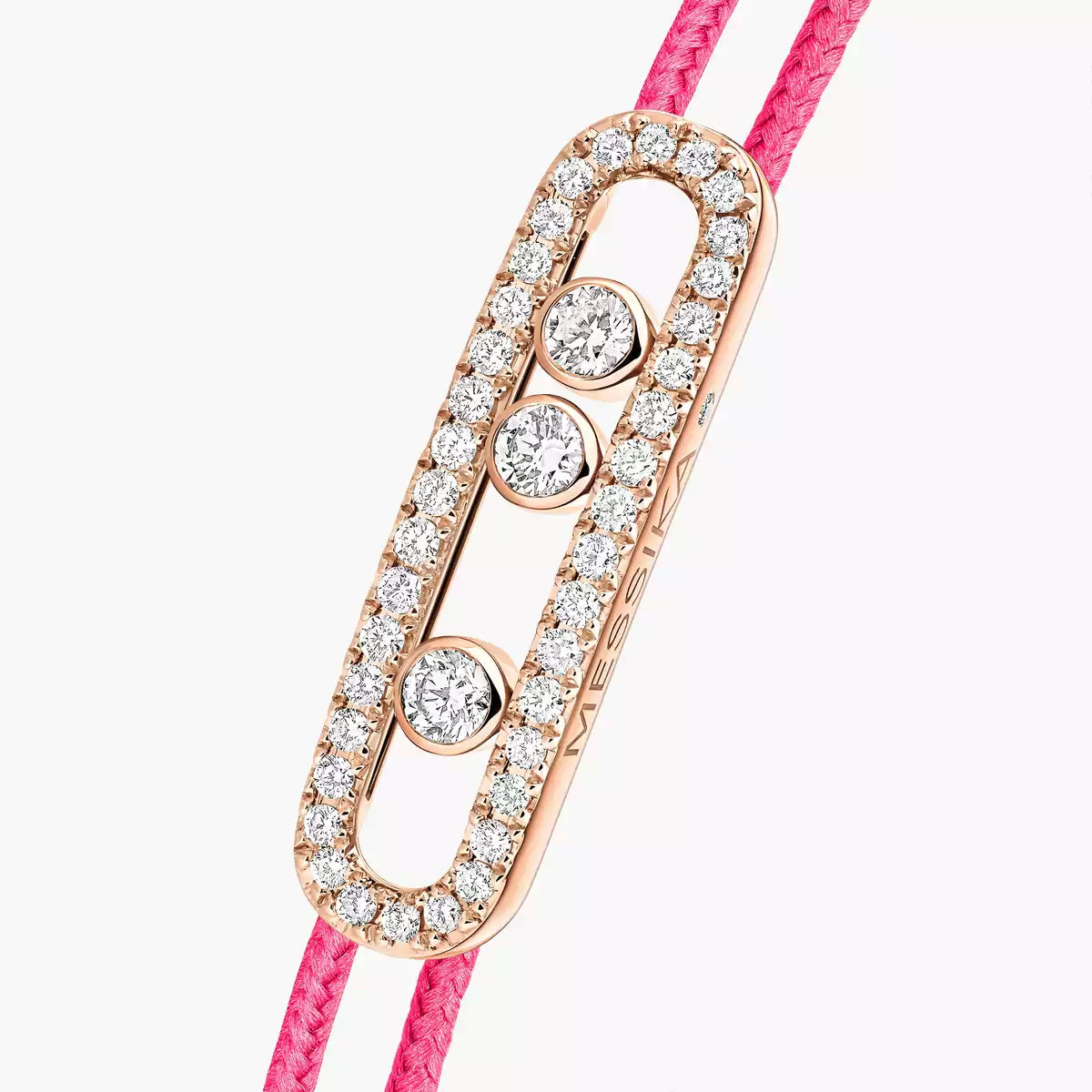 [Renovia Jewelry]MK Care(s) pink cord pavé bracelet