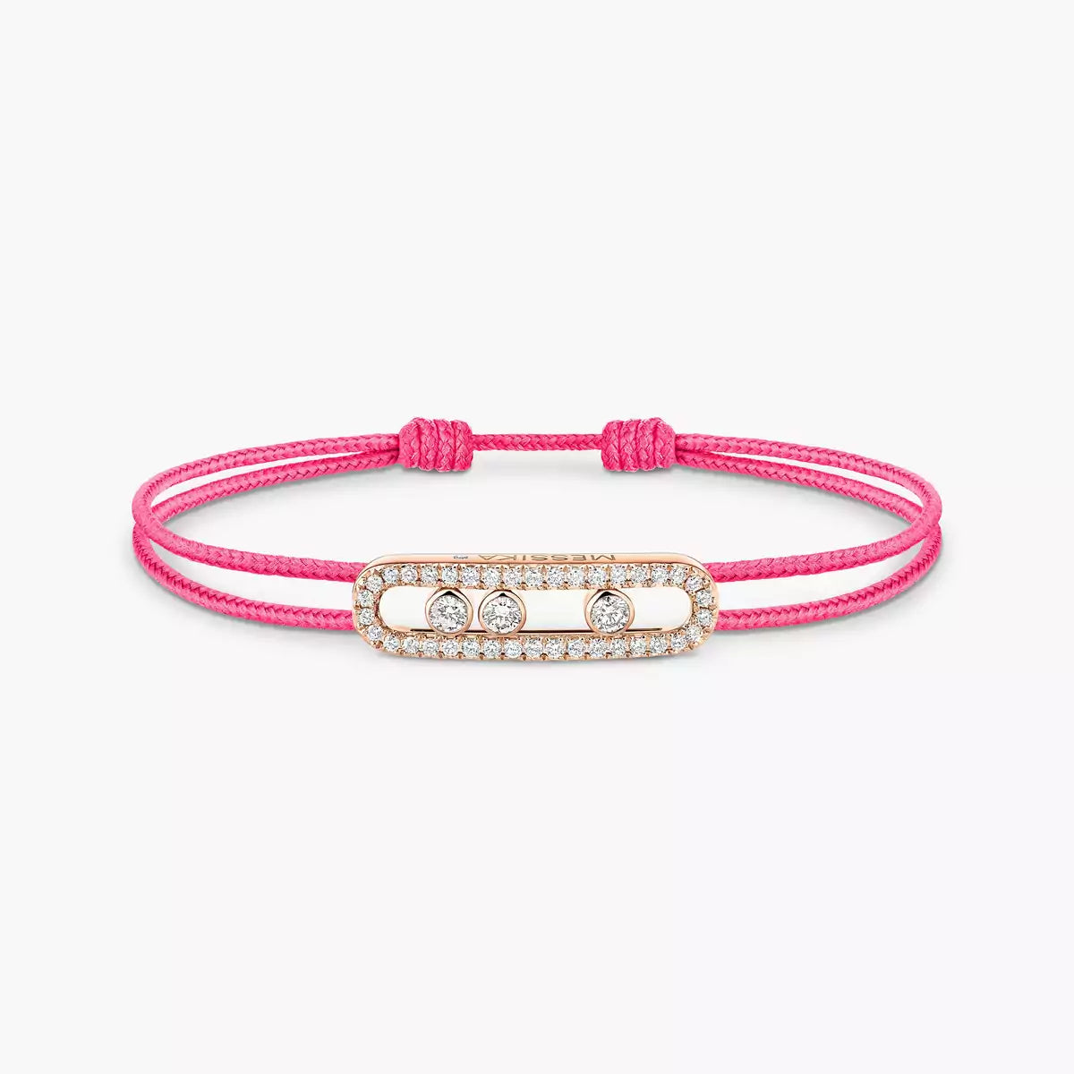 [Renovia Jewelry]MK Care(s) pink cord pavé bracelet