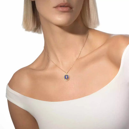 [Renovia Jewelry]Lucky Move Diamond Necklace in Rose Gold and White Mother-of-Pearl