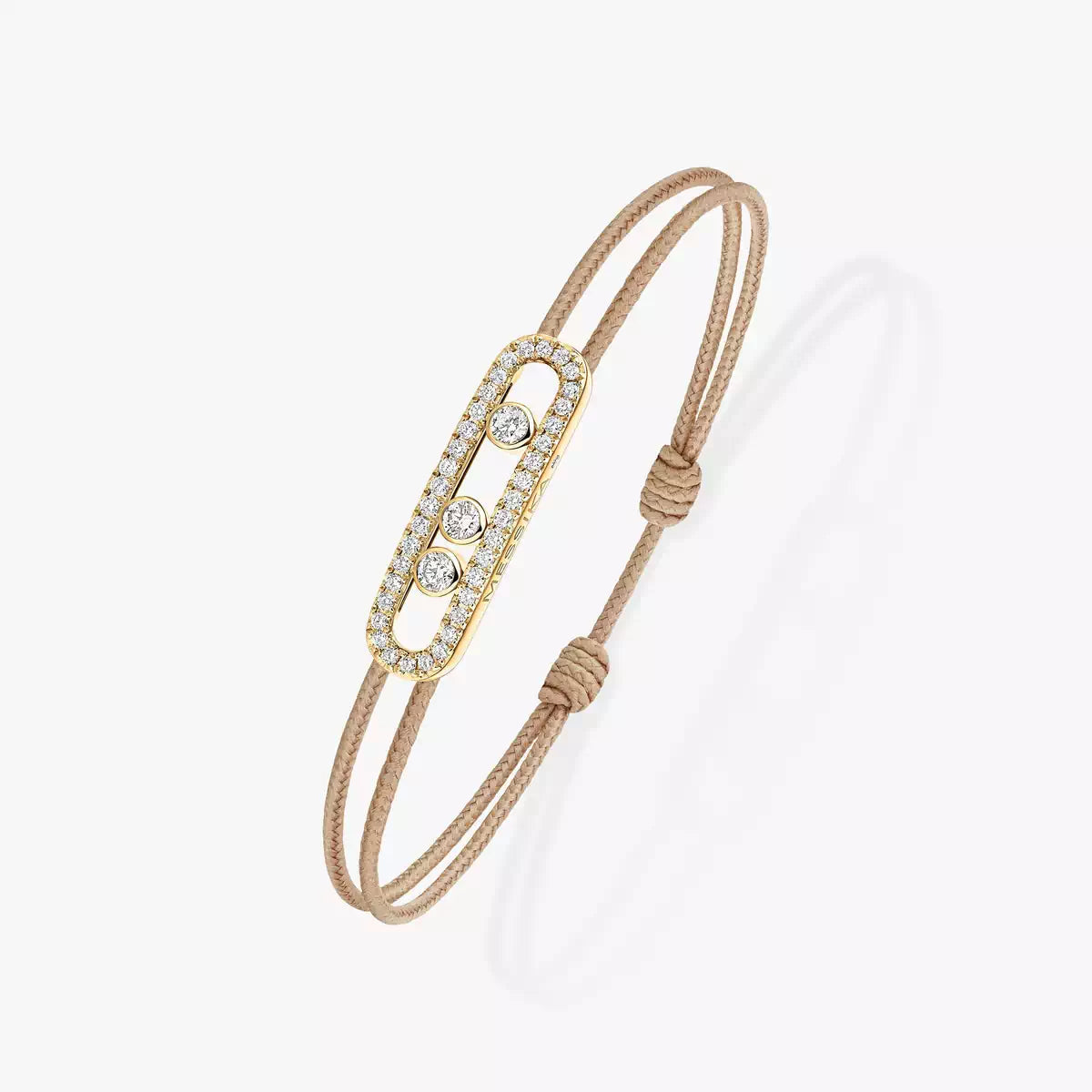 [Renovia Jewelry]MK Care(s) pink cord pavé bracelet