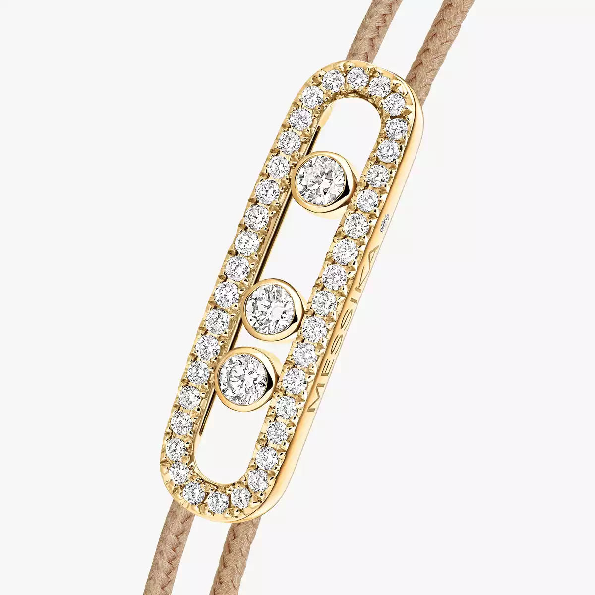 [Renovia Jewelry]MK Care(s) pink cord pavé bracelet
