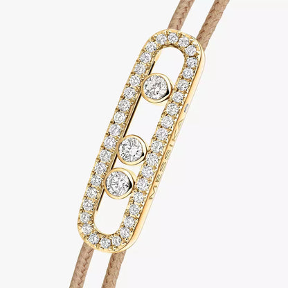 [Renovia Jewelry]MK Care(s) pink cord pavé bracelet