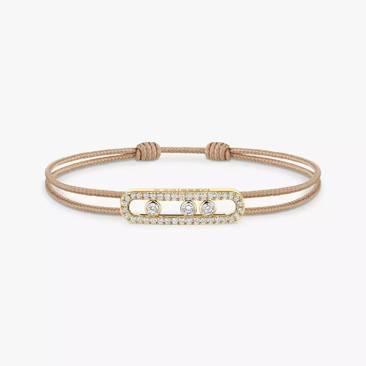 [Renovia Jewelry]MK Care(s) pink cord pavé bracelet