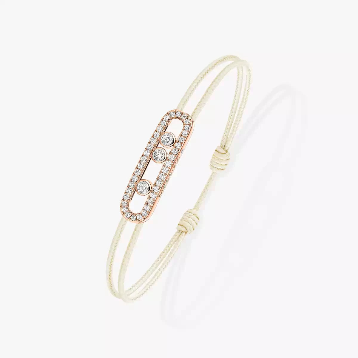[Renovia Jewelry]MK Care(s) pink cord pavé bracelet