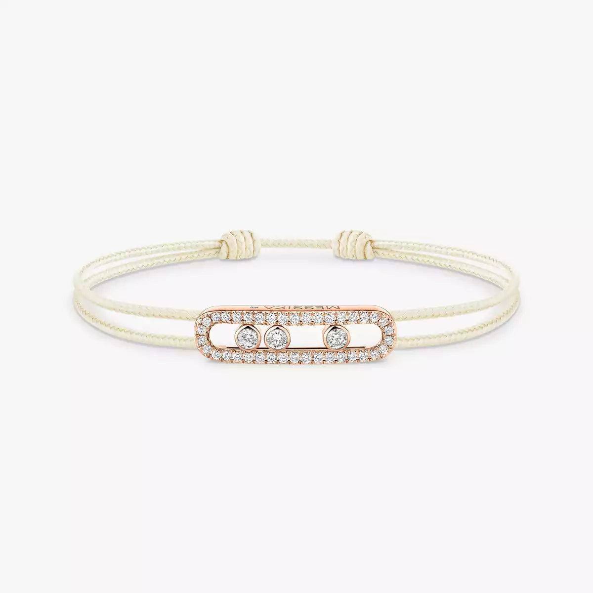 [Renovia Jewelry]MK Care(s) pink cord pavé bracelet