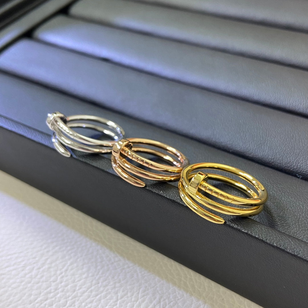 [Renovia Jewelry]SMOOTH THREE-BAND NAIL RING