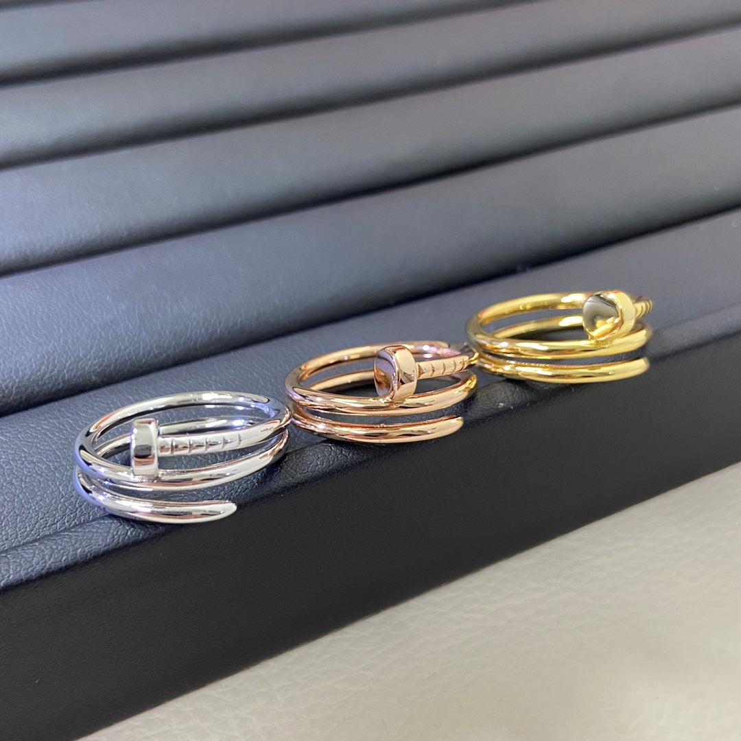 [Renovia Jewelry]SMOOTH THREE-BAND NAIL RING