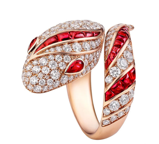 [Renovia Jewelry]BRAND NEW LUXURY RED SNAKE RING