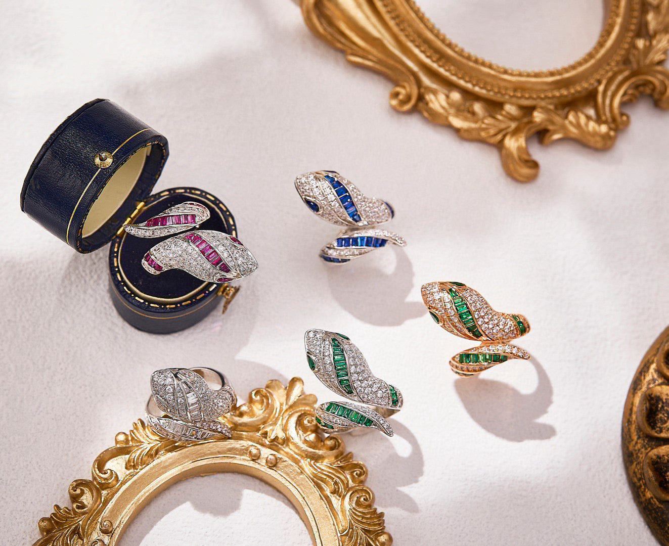 [Renovia Jewelry]BRAND NEW LUXURY BLUE SNAKE RING