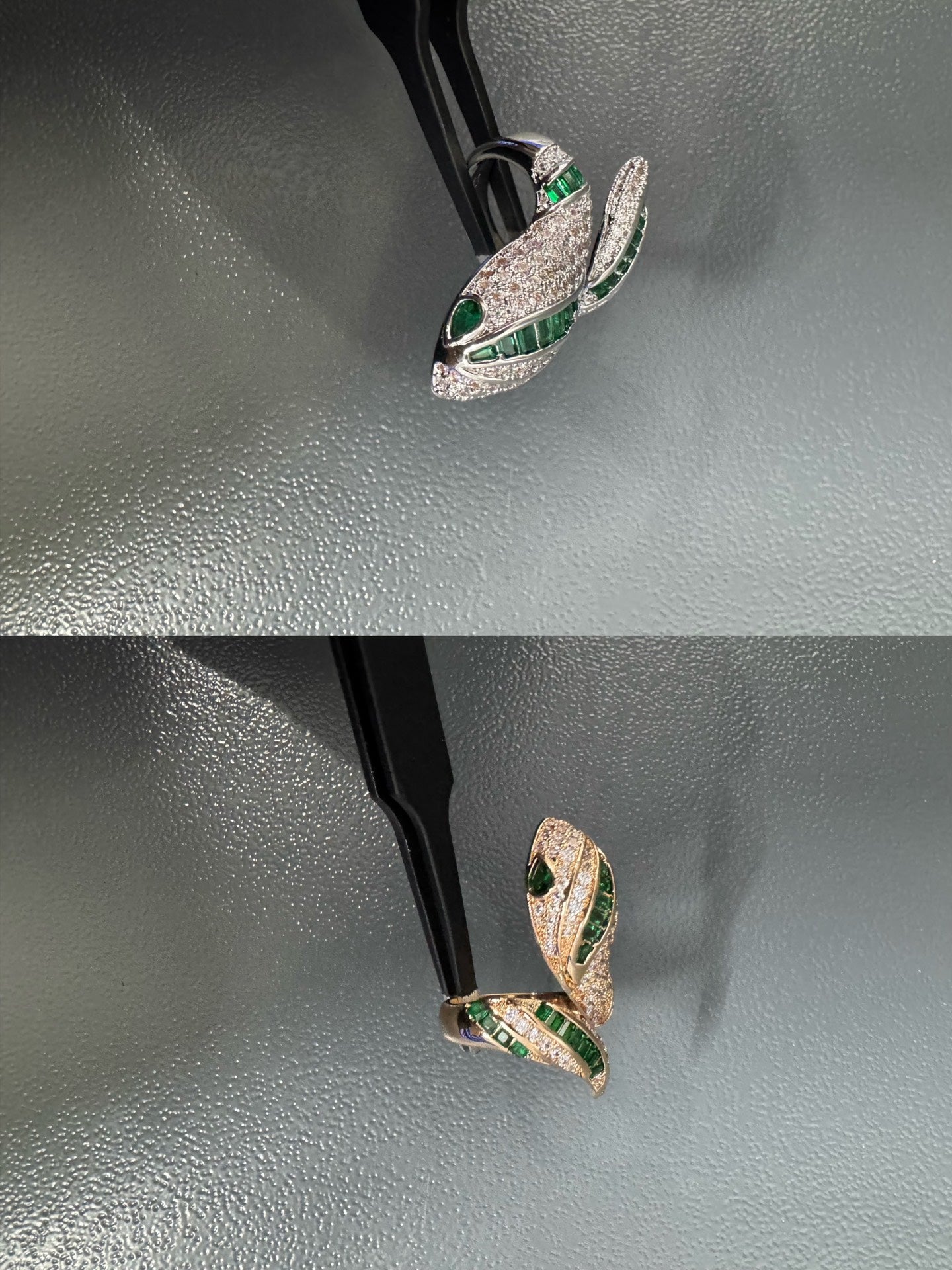 [Renovia Jewelry]BRAND NEW LUXURY GREEN SNAKE RING