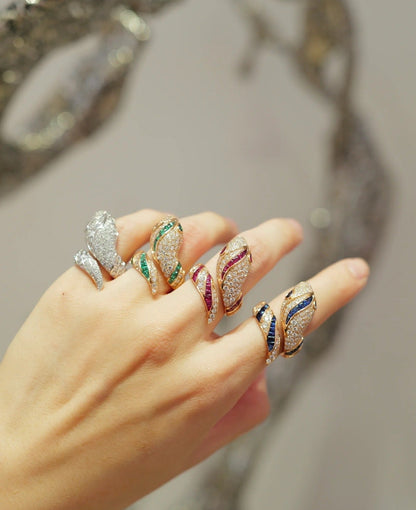 [Renovia Jewelry]BRAND NEW LUXURY SILVER SNAKE RING
