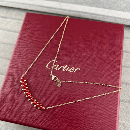 [Renovia Jewelry]NEW STUD COLORED GEM PENDANT NECKLACE