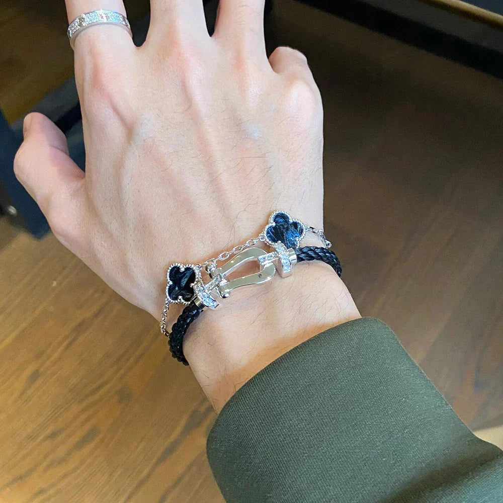[Renovia Jewelry]CLOVER 5 MOTIF PIETERSITE BRACELET COLLECTION