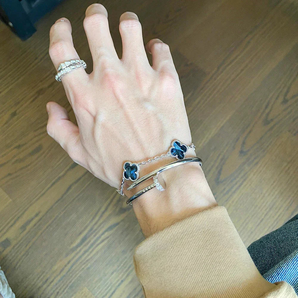 [Renovia Jewelry]CLOVER 5 MOTIF PIETERSITE BRACELET COLLECTION