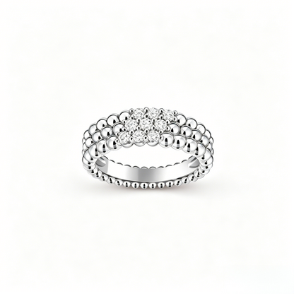 [Renovia Jewelry] THREE-ROW DIAMOND RING