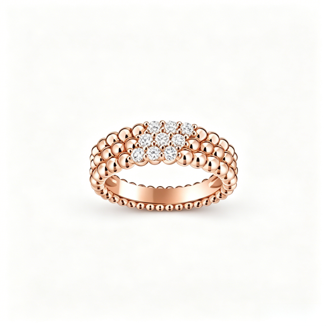 [Renovia Jewelry] THREE-ROW DIAMOND RING
