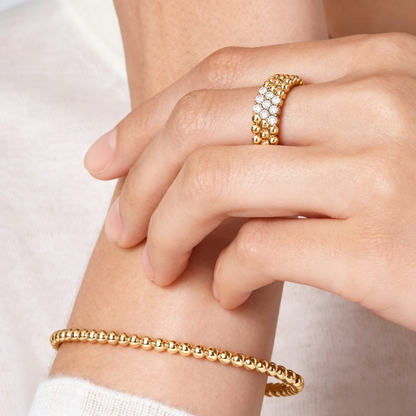 [Renovia Jewelry] THREE-ROW DIAMOND RING