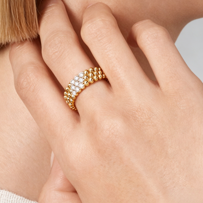 [Renovia Jewelry] THREE-ROW DIAMOND RING