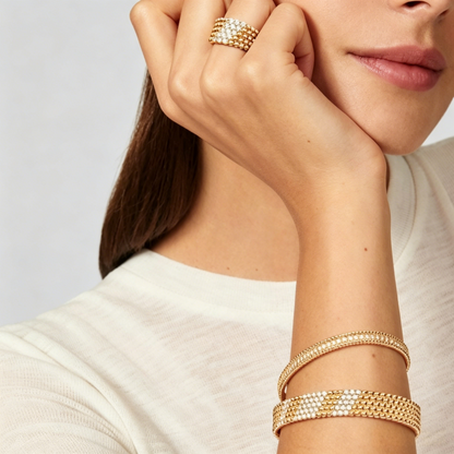 [Renovia Jewelry]  FIVE-ROW DIAMOND BRACELET
