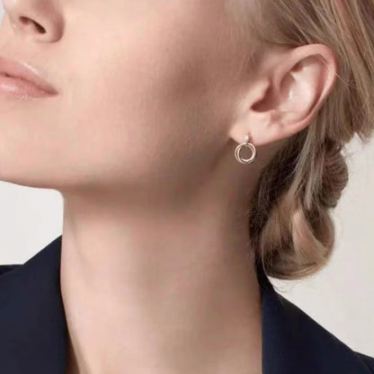 [Renovia Jewelry]TRINITY ON DIAMOND  EARRINGS