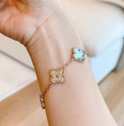 [Renovia Jewelry] CLOVER 5 MOTIF GRAY MOP BRACELET COLLECTION
