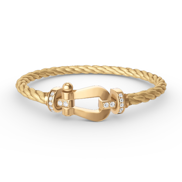 [Renovia Jewelry]FORCE LARGE HORSESHOE HALF DIAMOND BRACELET GOLD