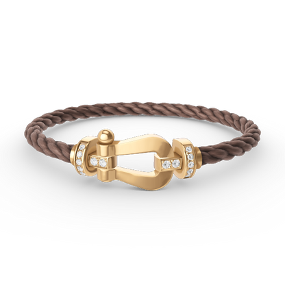 [Renovia Jewelry]FORCE LARGE HORSESHOE HALF DIAMOND BRACELET GOLD