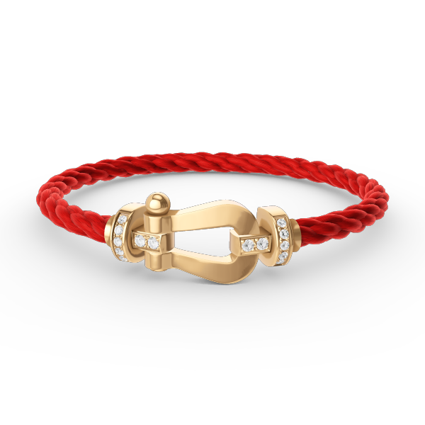 [Renovia Jewelry]FORCE LARGE HORSESHOE HALF DIAMOND BRACELET GOLD