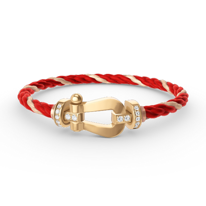 [Renovia Jewelry]FORCE LARGE HORSESHOE HALF DIAMOND BRACELET GOLD