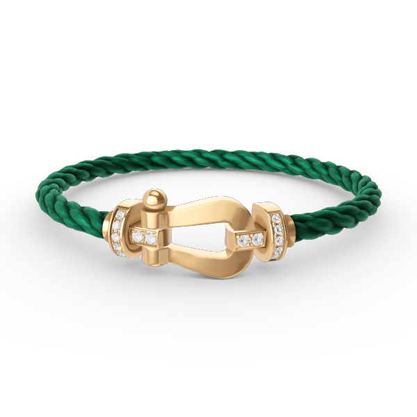[Renovia Jewelry]FORCE LARGE HORSESHOE HALF DIAMOND BRACELET GOLD