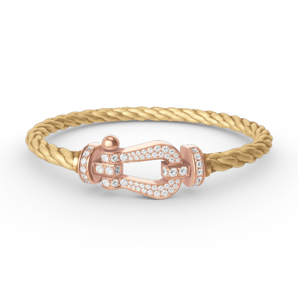 [Renovia Jewelry]FORCE LARGE HORSESHOE FULL DIAMOND BRACELET ROSE GOLD
