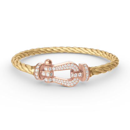 [Renovia Jewelry]FORCE LARGE HORSESHOE FULL DIAMOND BRACELET ROSE GOLD