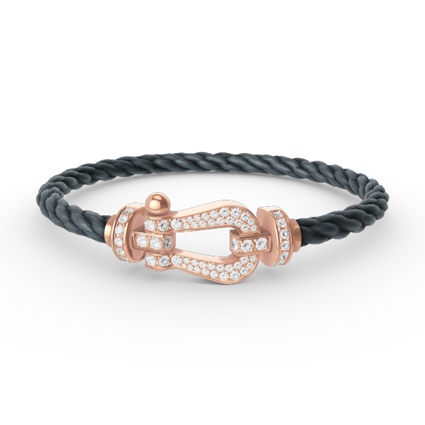 [Renovia Jewelry]FORCE LARGE HORSESHOE FULL DIAMOND BRACELET ROSE GOLD