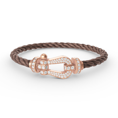 [Renovia Jewelry]FORCE LARGE HORSESHOE FULL DIAMOND BRACELET ROSE GOLD