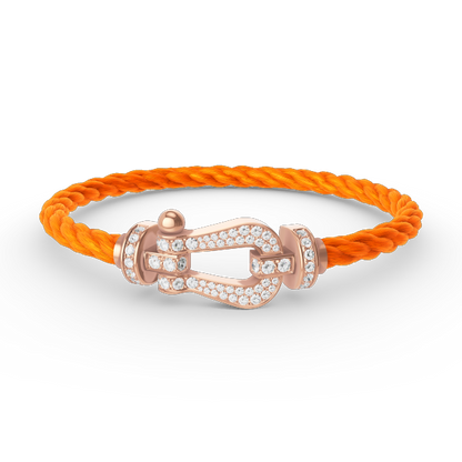 [Renovia Jewelry]FORCE LARGE HORSESHOE FULL DIAMOND BRACELET ROSE GOLD