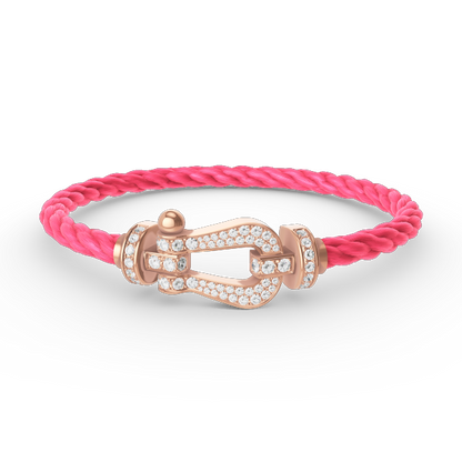 [Renovia Jewelry]FORCE LARGE HORSESHOE FULL DIAMOND BRACELET ROSE GOLD